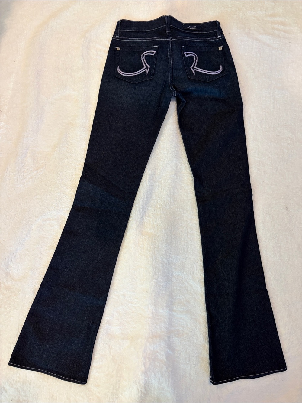 Rock & Republic Black Flare Jeans with Contrasting Pocket Stitch